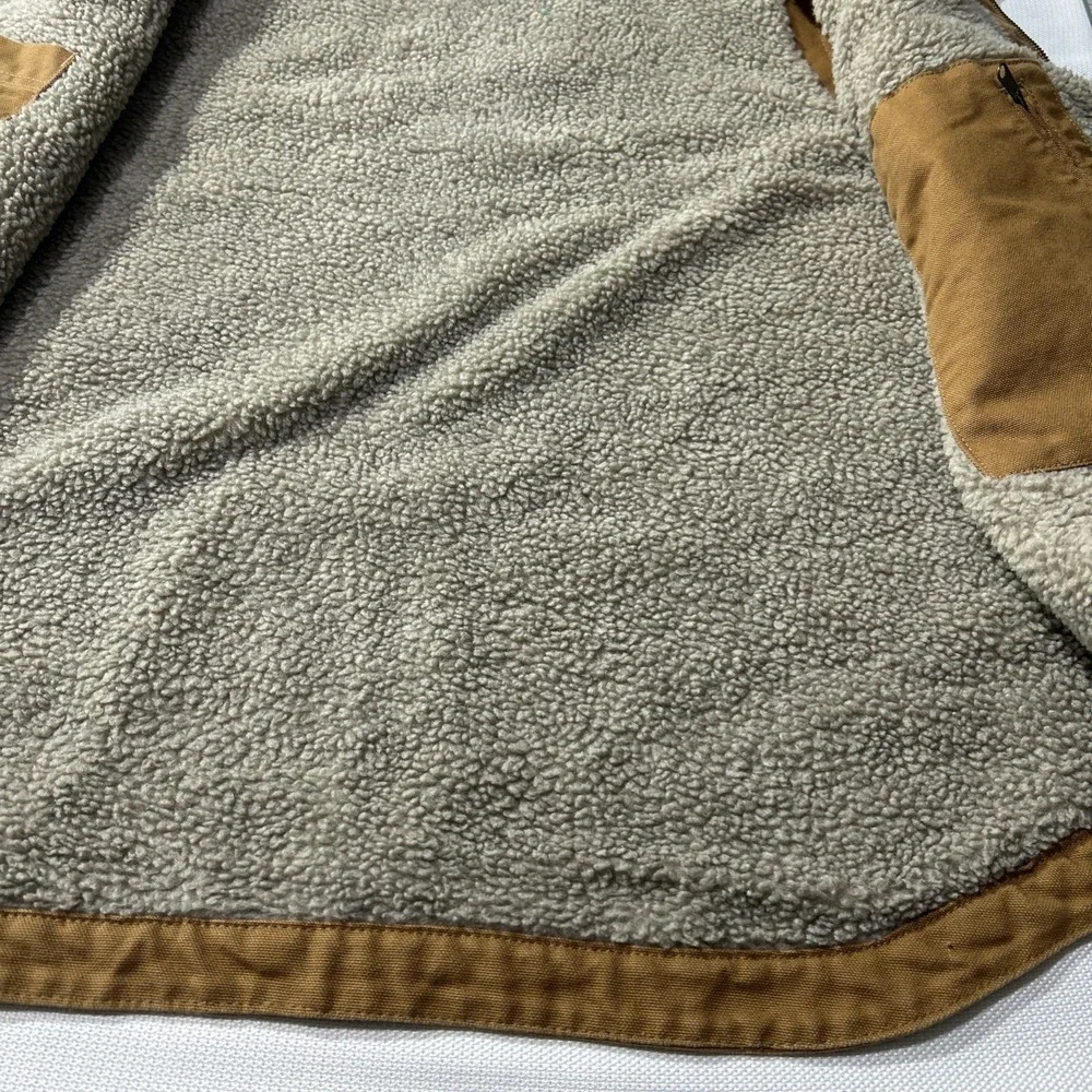 Carhartt Mock Neck Sherpa Lined Vest Mens Large BRN Loose Duck